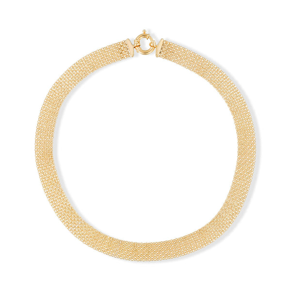 Collier "Maille Calera" Fermoir Boué Or Jaune 375/1000