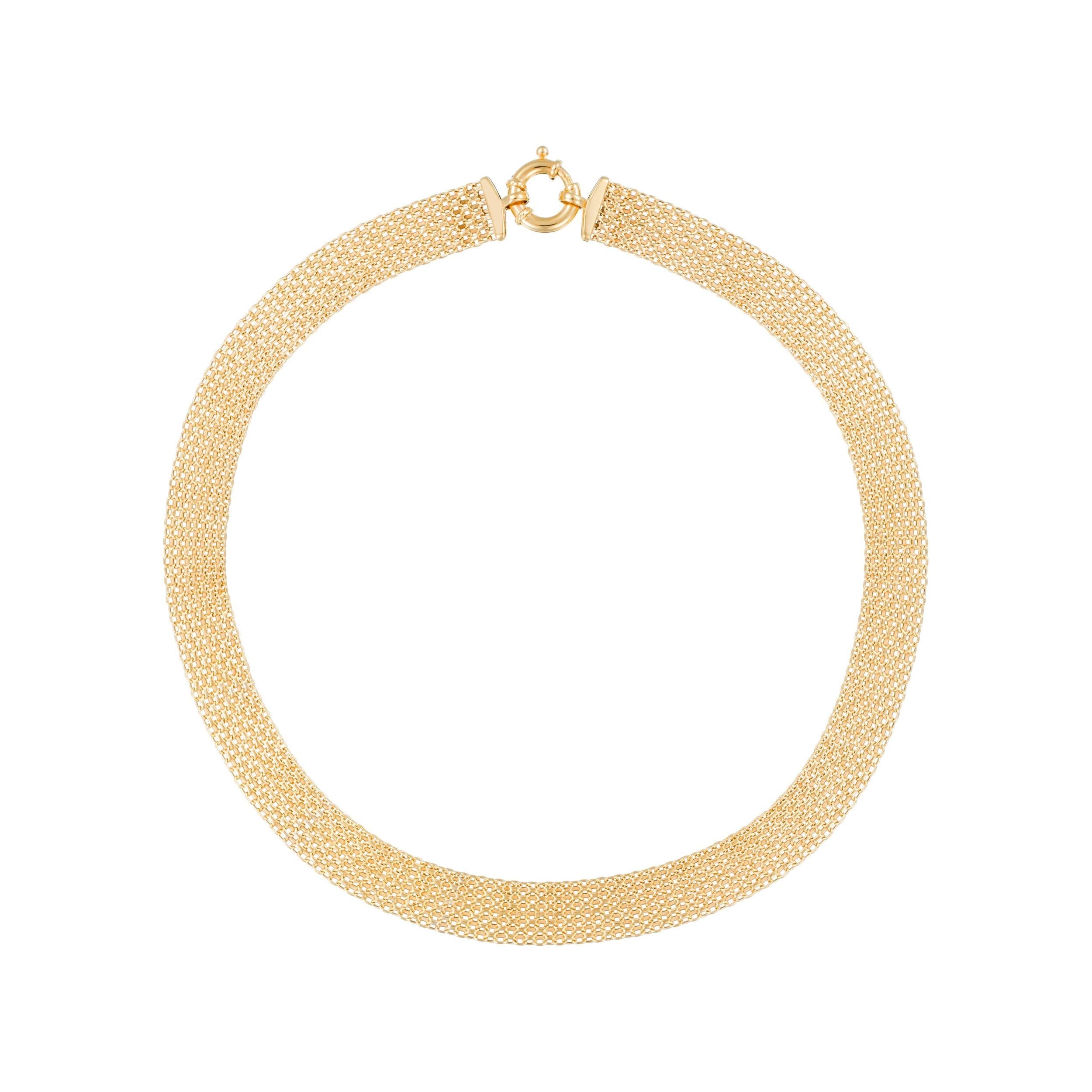 Collier "Maille Calera" Fermoir Boué Or Jaune 375/1000