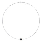 Collier Perle De Tahiti Ronde 9-10 Mm - Chaîne Singapour - Or 750 - Rapanui