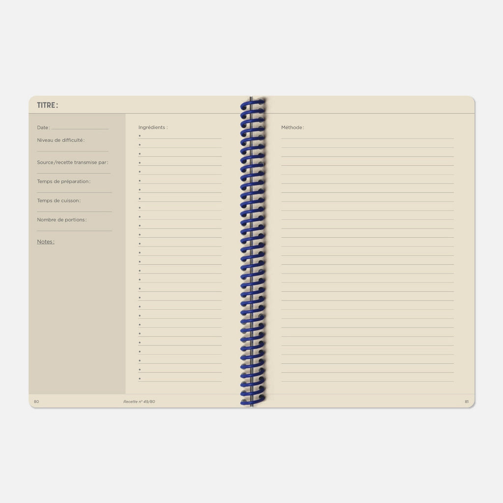 Carnet De Recettes Toilé - Corail