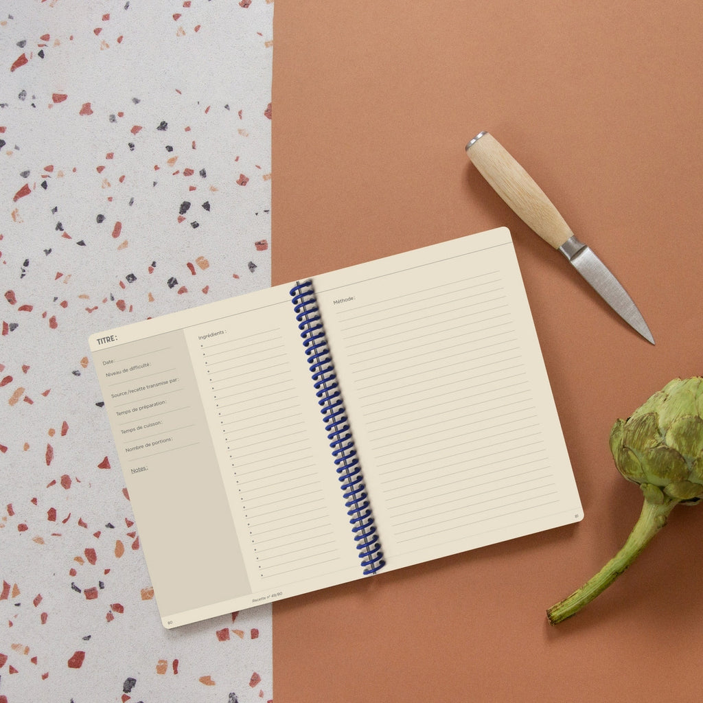 Carnet De Recettes Toilé - Corail