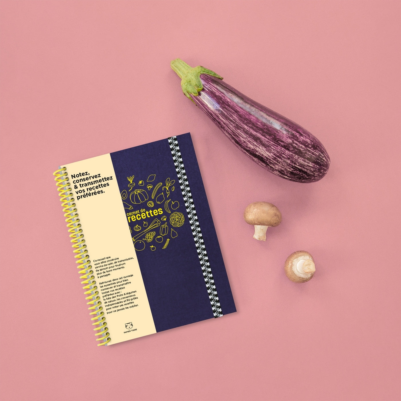 Carnet De Recettes Toilé - Marine