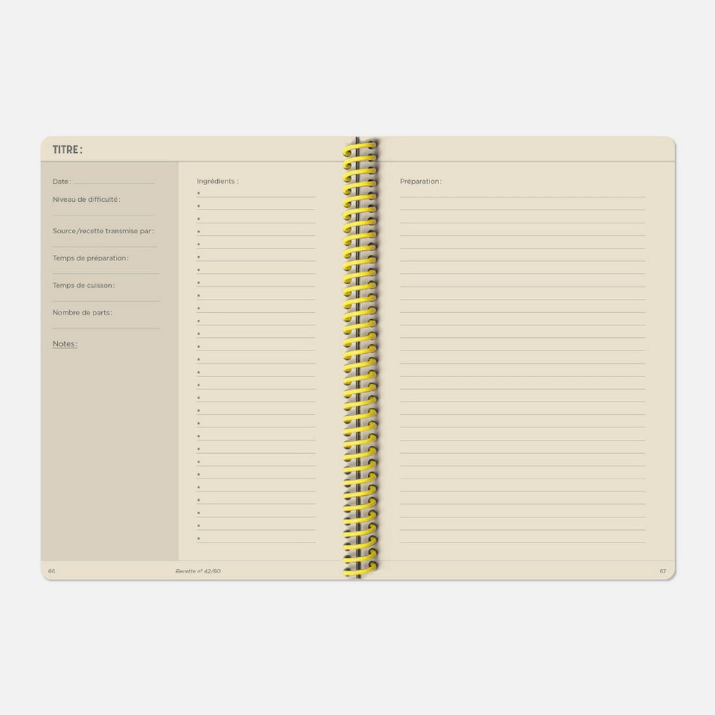 Carnet De Recettes Toilé - Marine