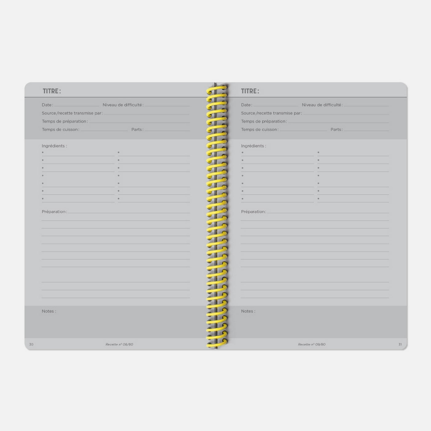 Carnet De Recettes Toilé - Marine