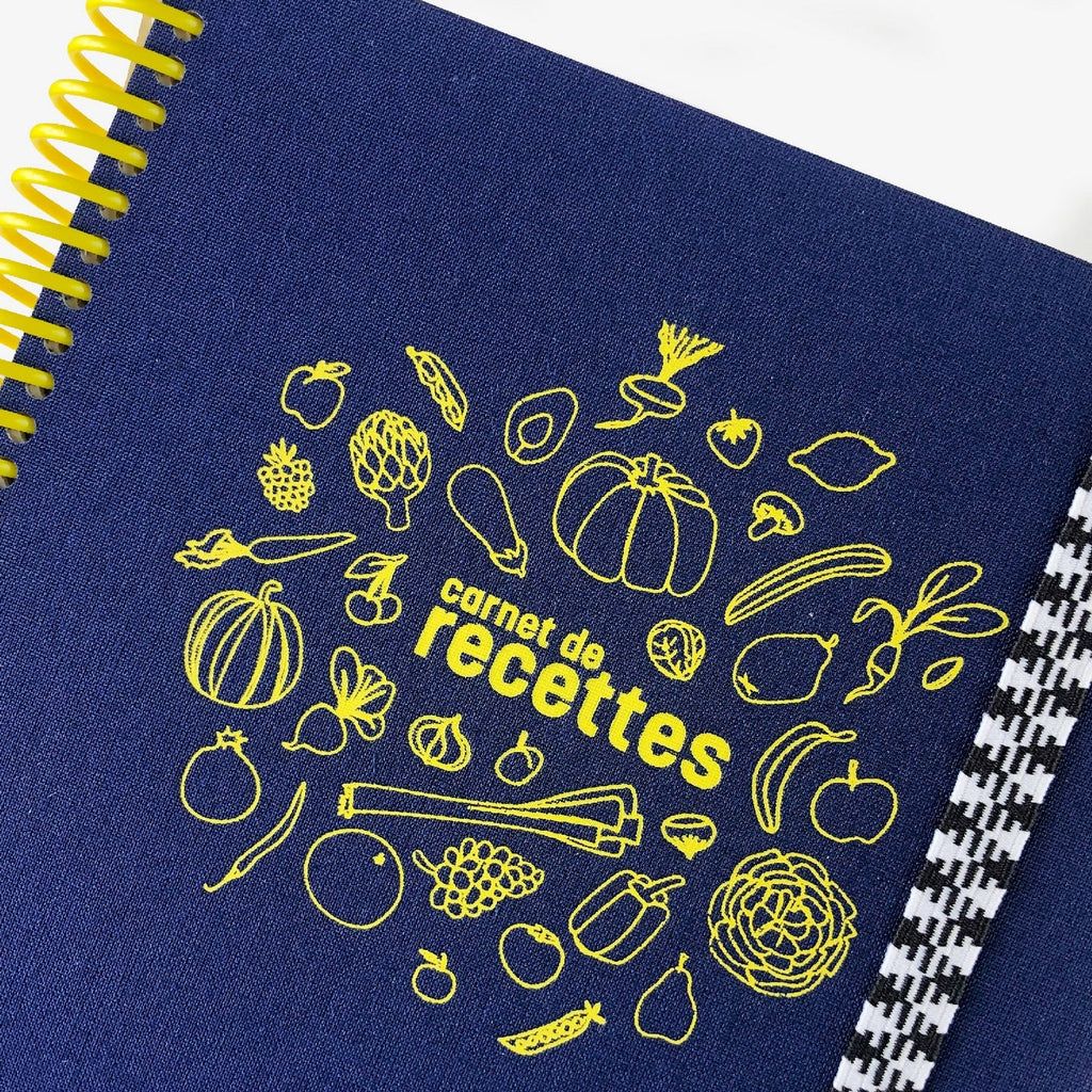 Carnet De Recettes Toilé - Marine