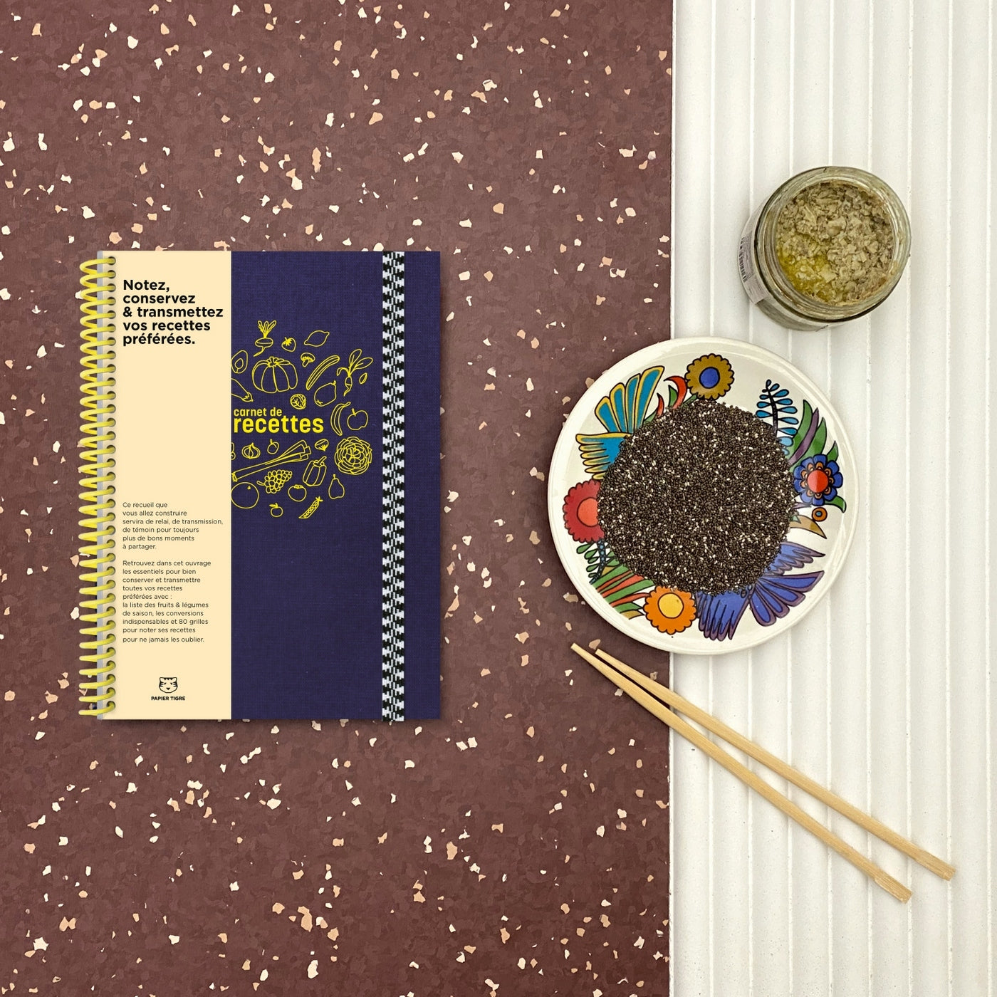 Carnet De Recettes Toilé - Marine
