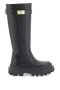 Dolce & Gabbana - Bottes Dolce & Gabbana Leather Boots With Logoed Plaquee