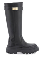 Dolce & Gabbana - Bottes Dolce & Gabbana Leather Boots With Logoed Plaquee