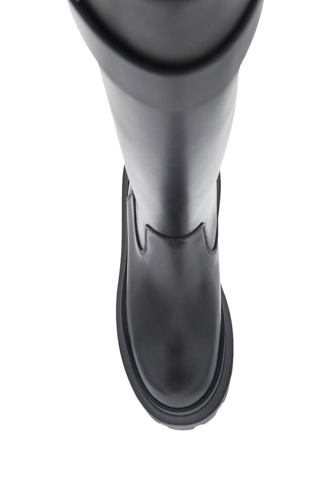 Dolce & Gabbana - Bottes Dolce & Gabbana Leather Boots With Logoed Plaquee