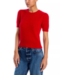 Pull Cut Out Ss Crew - Bright Red
