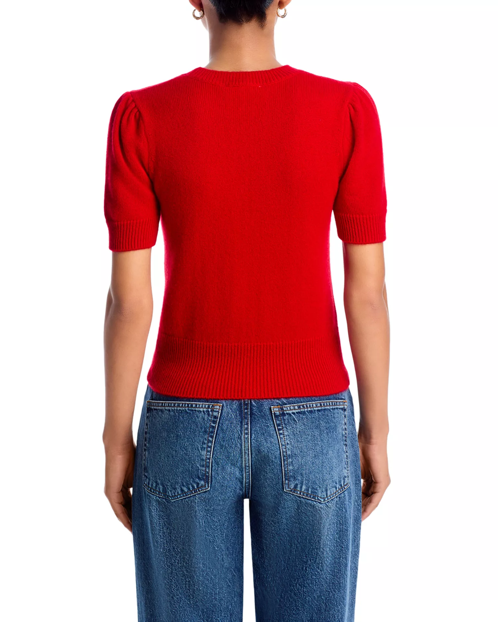 Pull Cut Out Ss Crew - Bright Red