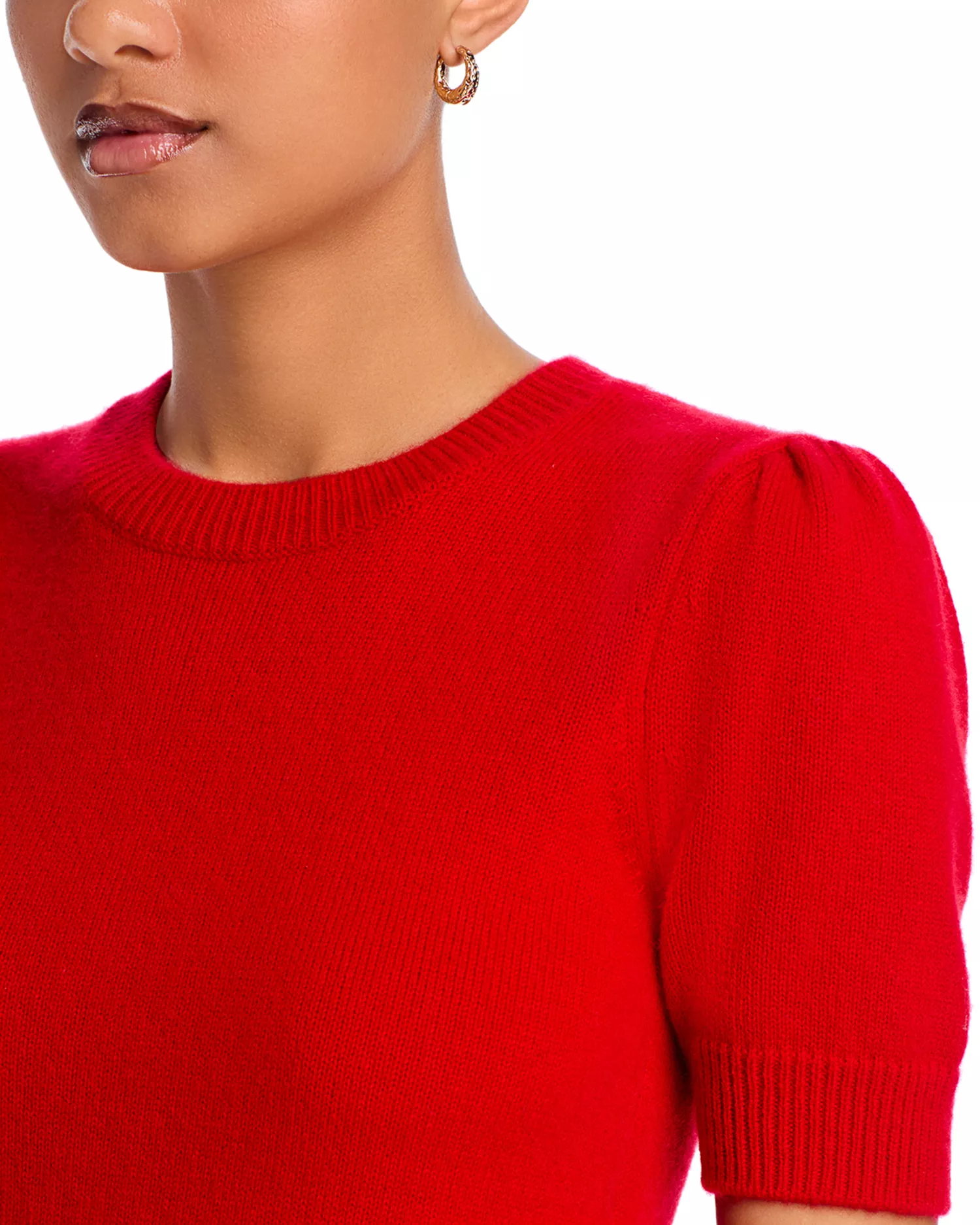 Pull Cut Out Ss Crew - Bright Red