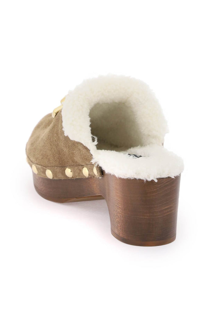 Dolce & Gabbana - Mules Dolce & Gabbana Suede And Faux Fur Clogs With Dg Logo.