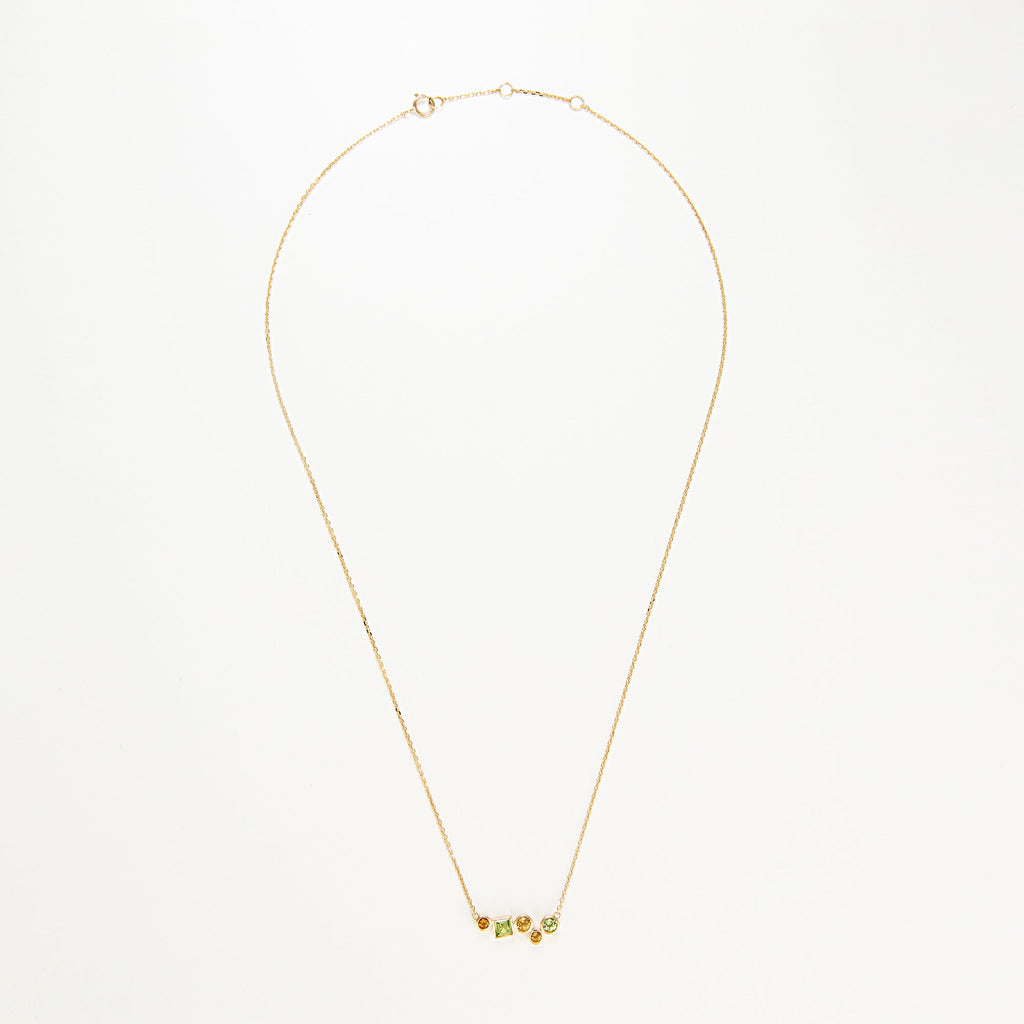 Collier "Colorama" Citrine Peridot 0,91/5 - Or Jaune 375/1000