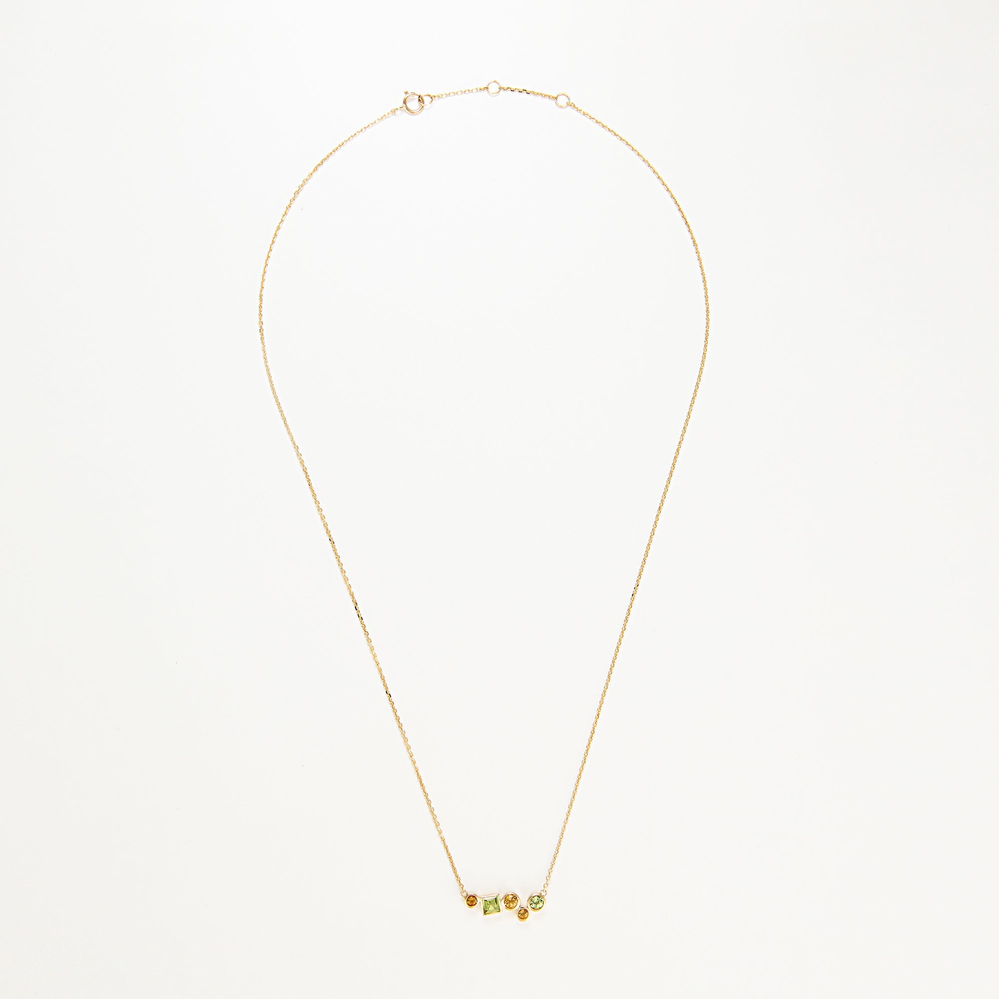 Collier "Colorama" Citrine Peridot 0,91/5 - Or Jaune 375/1000