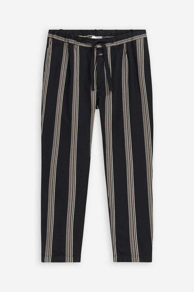 Closed - Pantalon Regular En Lin Noir - Homme