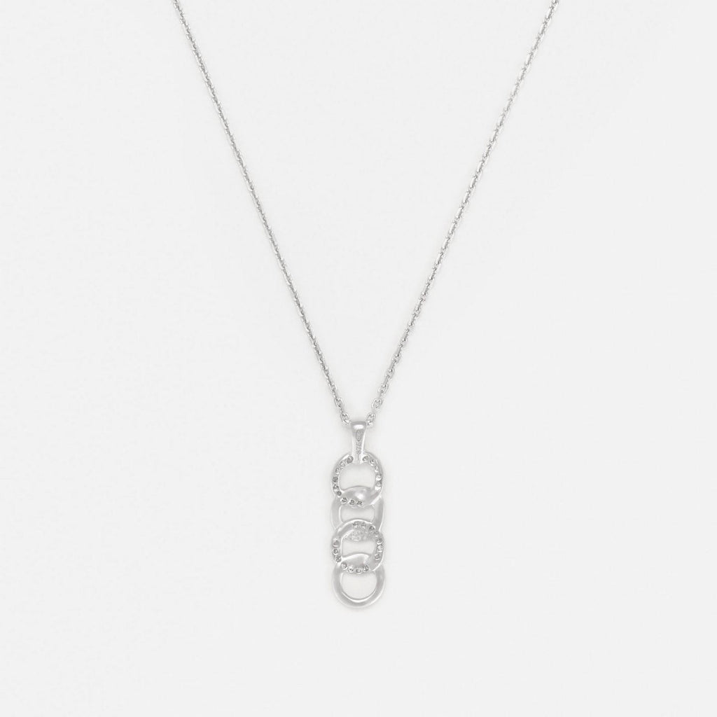 Collier "Ronds Entrelacés" D0,05/28 - Or Blanc 375/1000