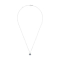 Collier "Bouclier" Diamant 0,07/20 et Saphir 0,18/7