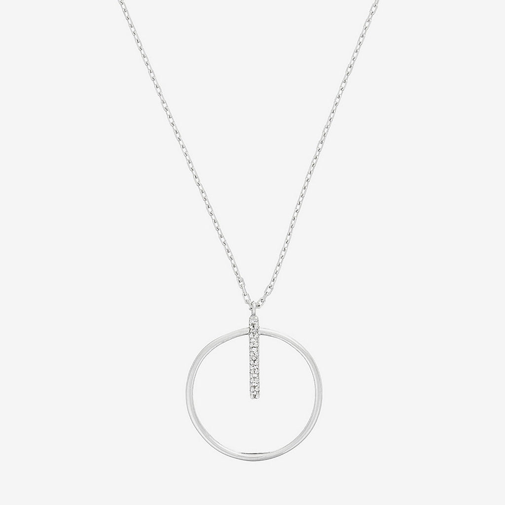 Collier "Cercle Prodigieux" D0,03/9 - Or Blanc 375/1000