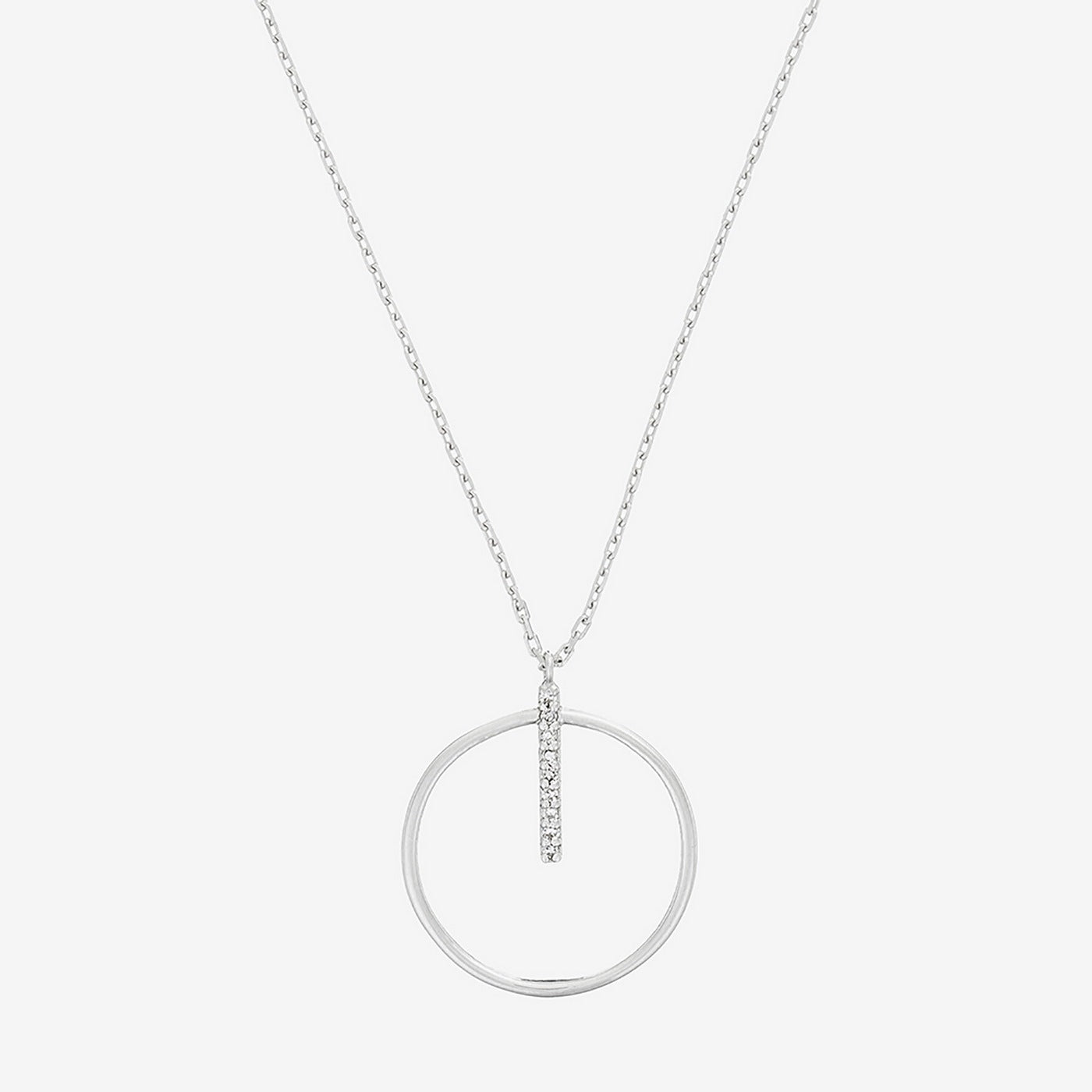 Collier "Cercle Prodigieux" D0,03/9 - Or Blanc 375/1000