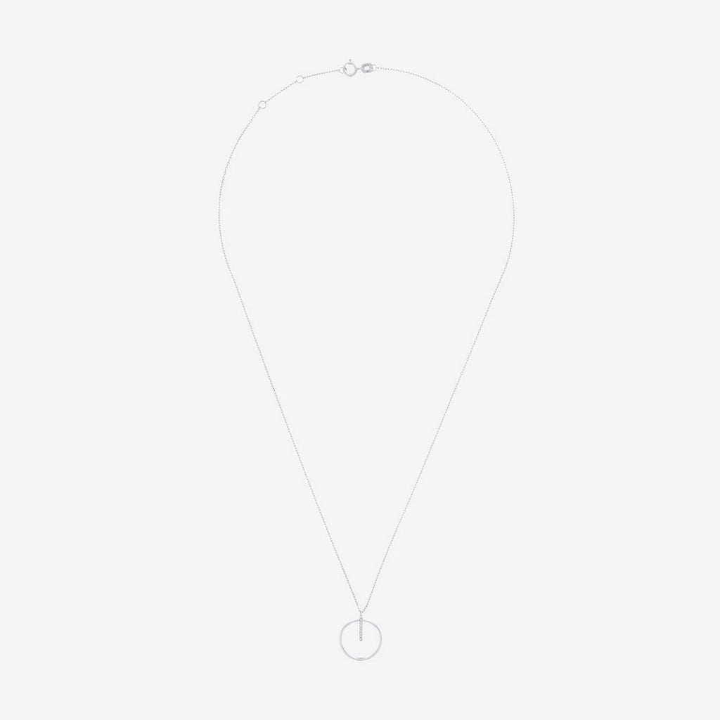 Collier "Cercle Prodigieux" D0,03/9 - Or Blanc 375/1000