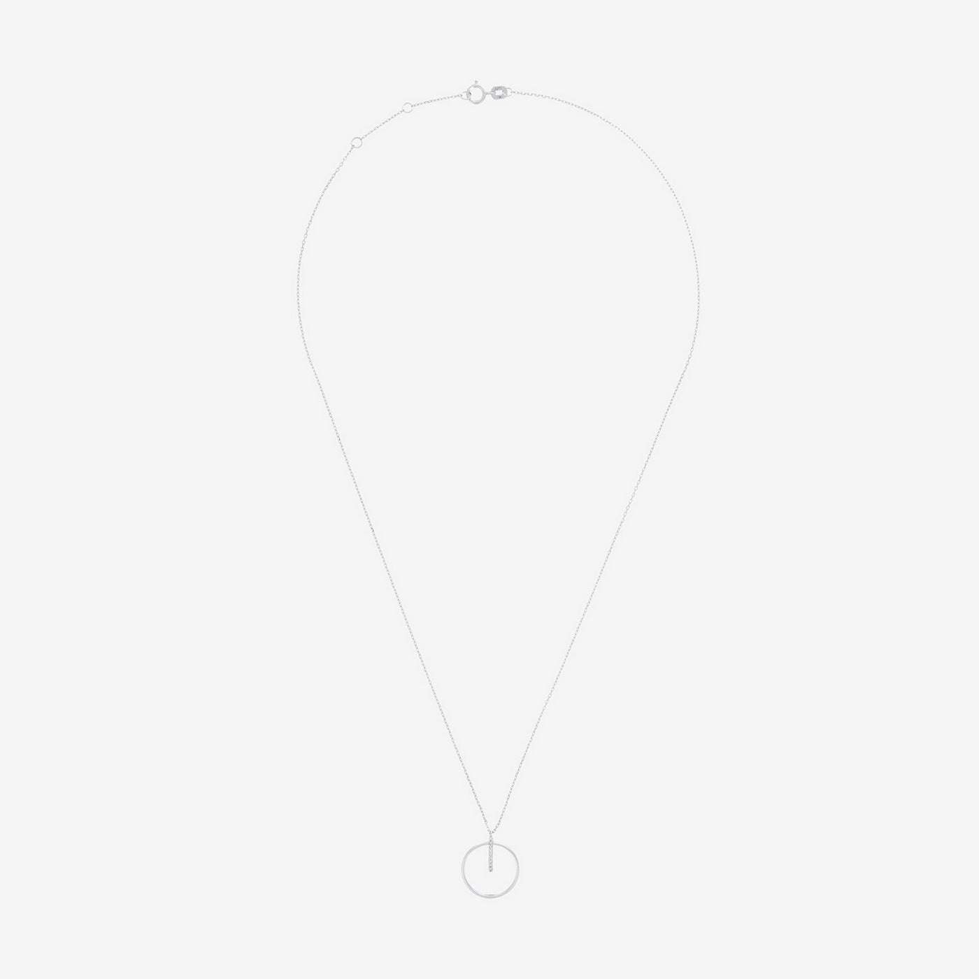 Collier "Cercle Prodigieux" D0,03/9 - Or Blanc 375/1000