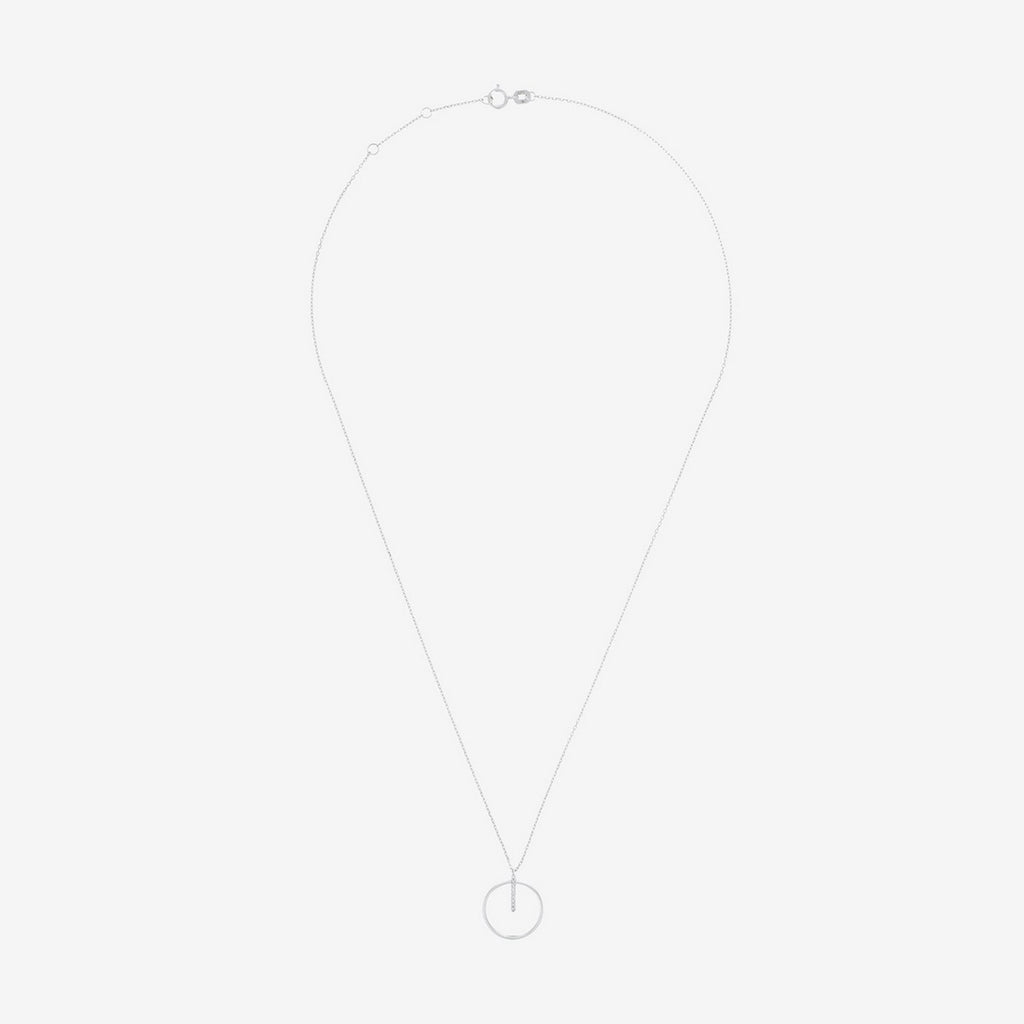 Collier "Cercle Prodigieux" Diamant 0,03/9 - Or Blanc