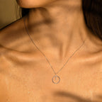 Collier "Cercle Prodigieux" Diamant 0,03/9 - Or Blanc