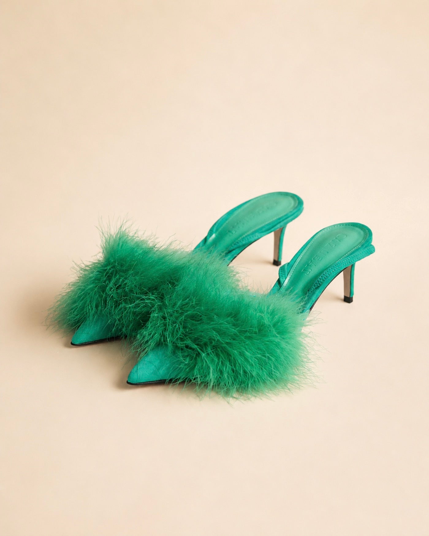 Pia In Green Suede