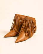 Padma Ankle Boot In Cognac Lambskin