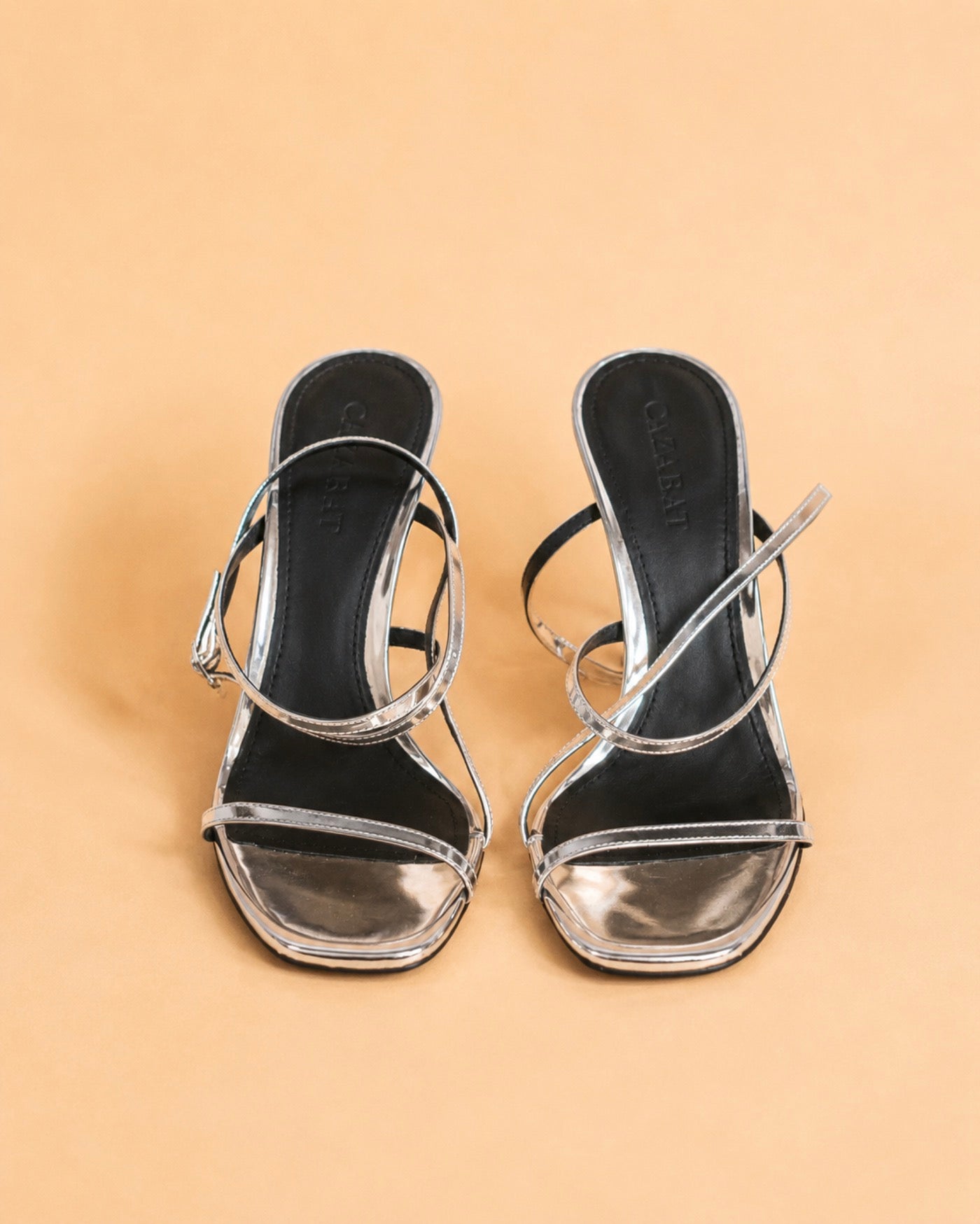 Aria In Silver Mirrored Leather