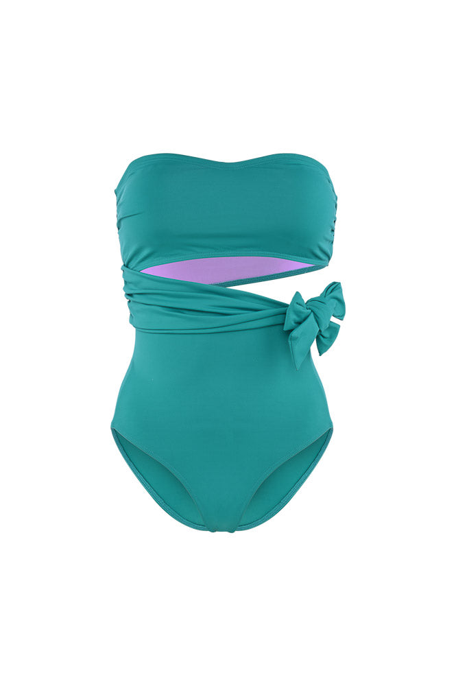 Une Pièce Cache-Cache Vert Turquoise