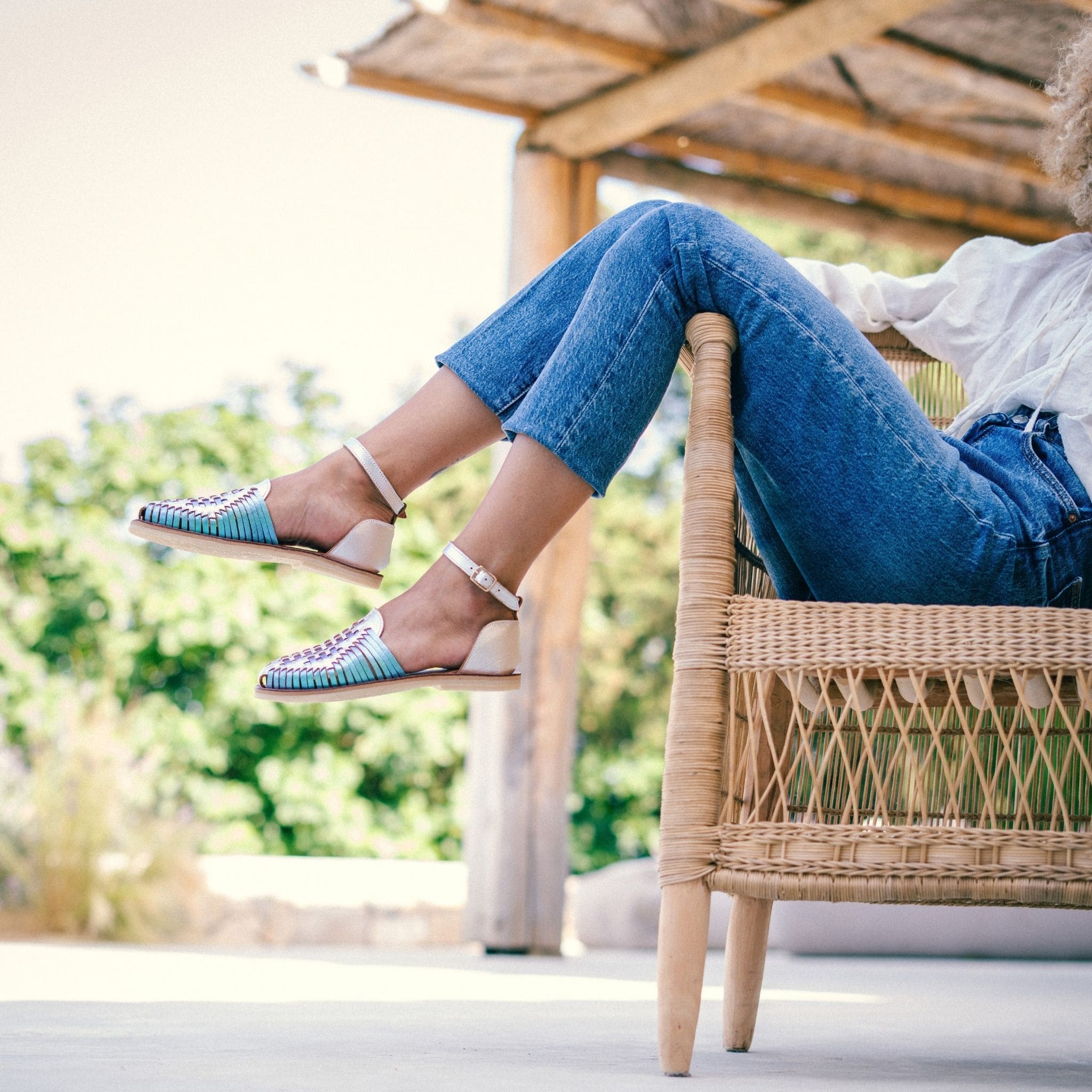 Huaraches Camila - Argent Blue Mermaid
