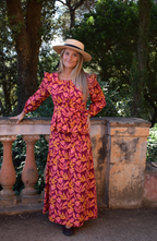 Blouse Beth Fleurs Bordeaux