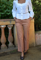 Pantalon Ares Vichy Terracotta