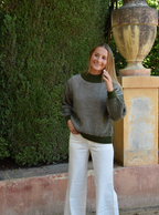 Pull Jersey Emma Kaki Et Rose