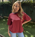 Tee Shirt Tomy - Rouge/Marine