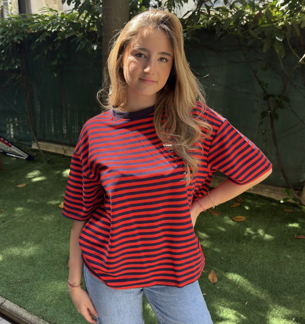 Tee Shirt Tomy - Rouge/Marine
