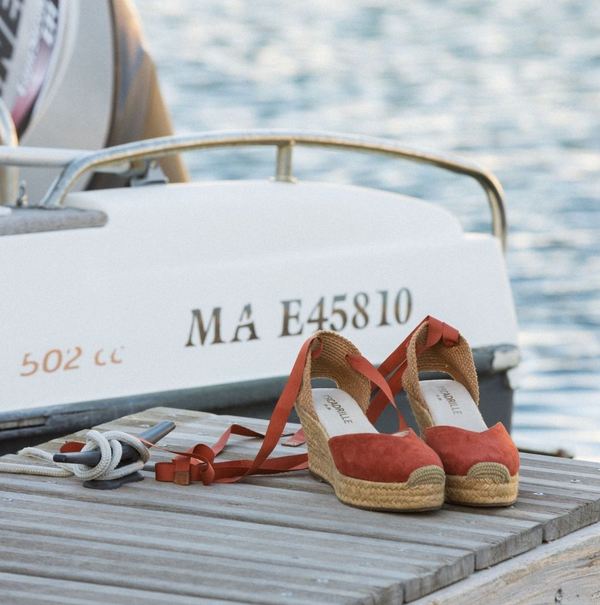 Espadrilles Compensées Dolce Vita Daim Ruban - Cuir Daim Terracotta - Femme
