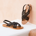 White Sun - Sandales Baishakh - Black Goat Leather - Black