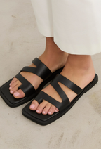 Sandales Plates Loop - Noir