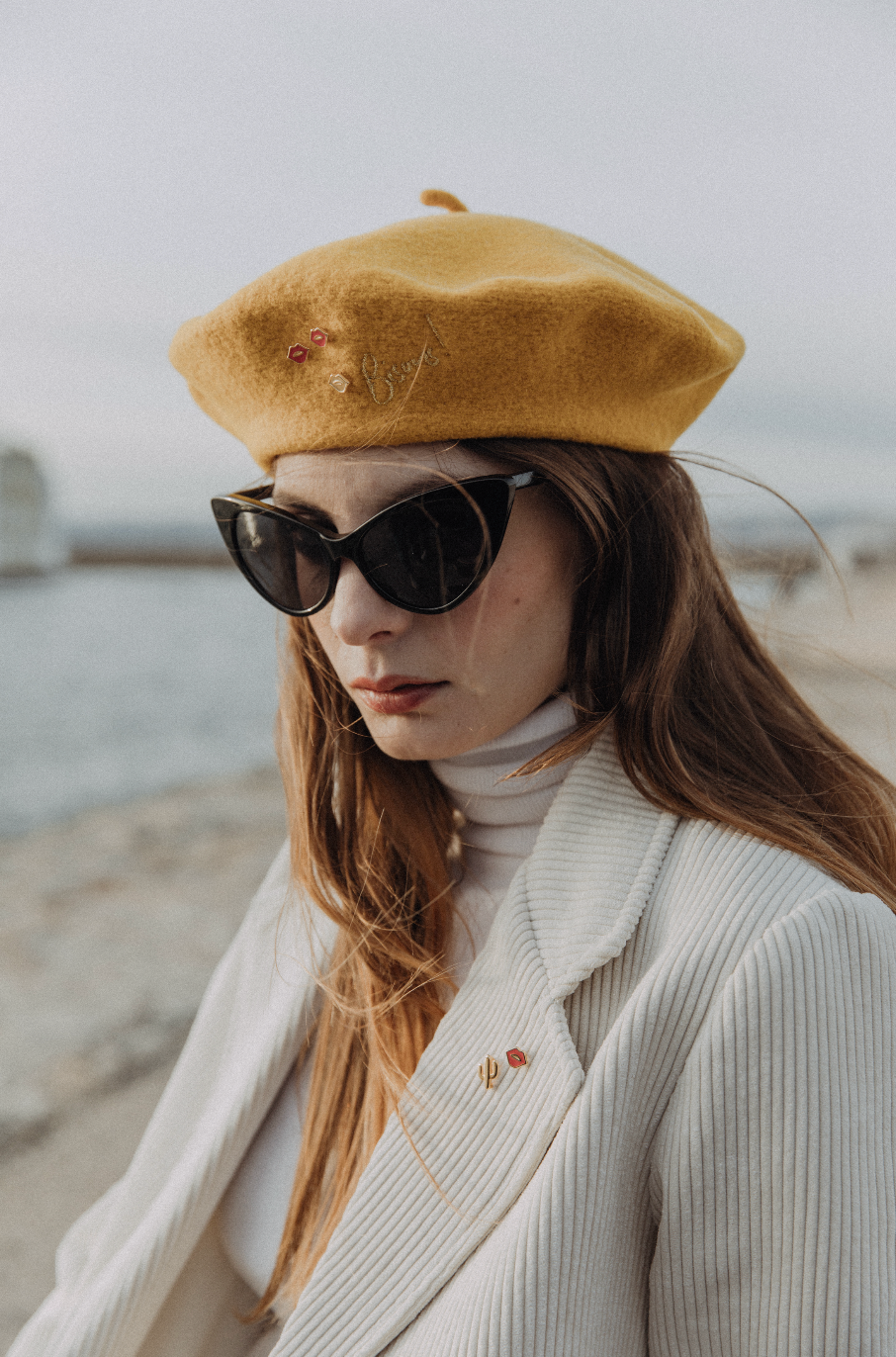 Beret Bisous - Moutarde