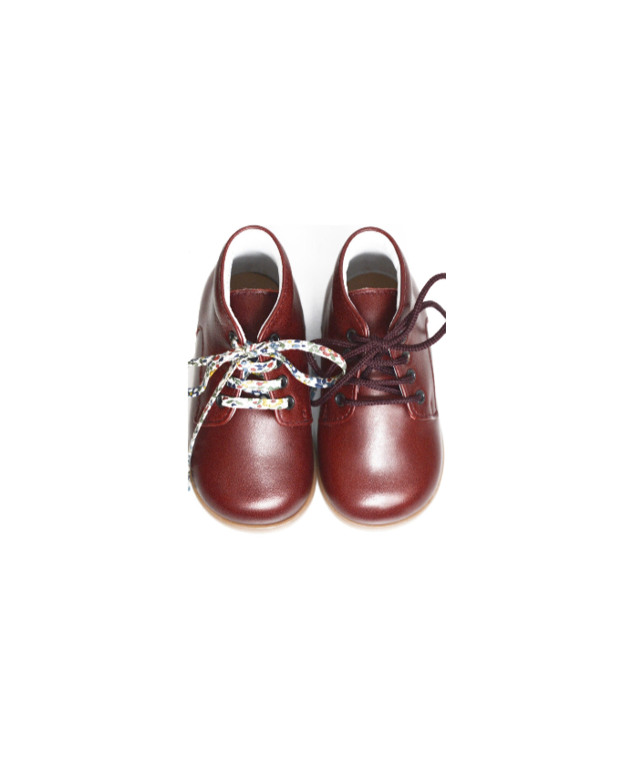Chaussures Bottillons Souples Clarence Épurés - Cuir Bordeaux - Mixte