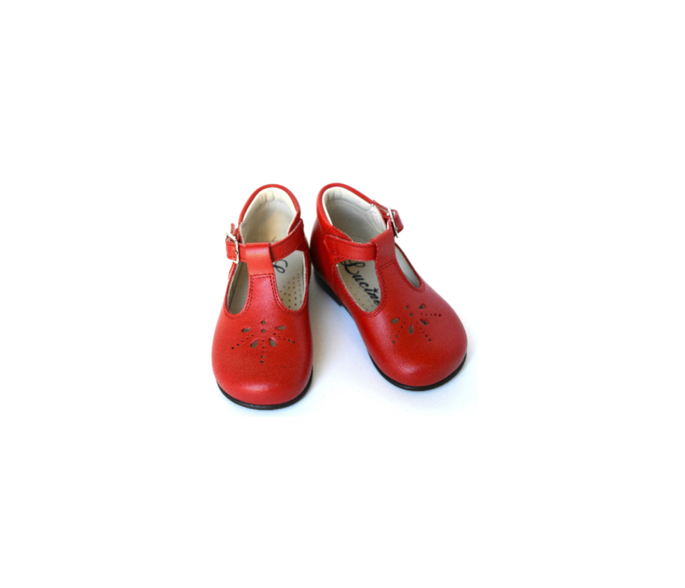 Chaussures Bottillons Salomé Bébé À Boucle Aloïs - Cuir Rouge - Mixte