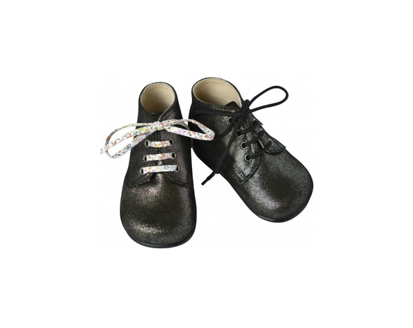 Chaussures Bébé Bottillons Arthur - Cuir Gris Foncé Irisé - Fille