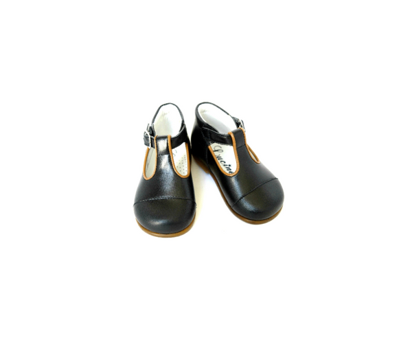 Chaussures Bébé Bottillons Salomé À Boucle Alexandre - Cuir Bleu Marine - Mixte