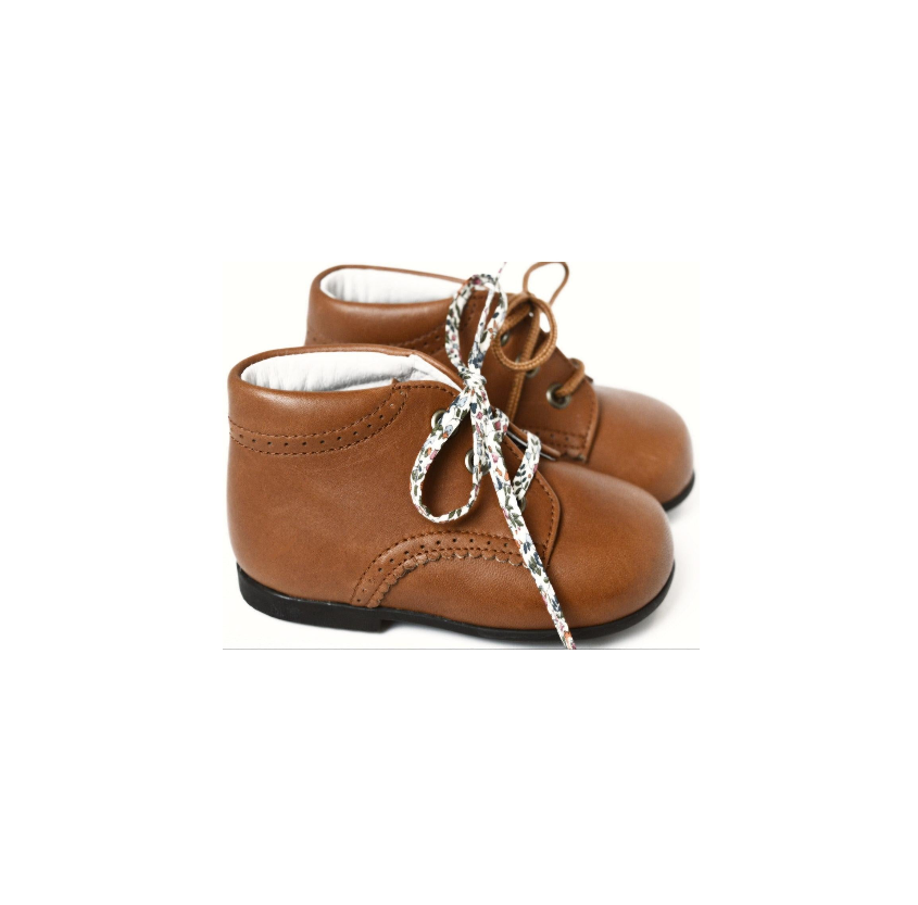 Chaussures Bottillons Souples Azylis Frisettes - Cuir Camel - Fille