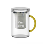 Monterey - Tisanière Avec Filtre - Jaune - Verre Borosilicate - 420ml