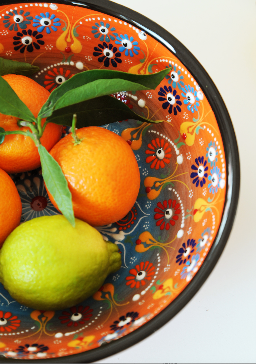 Saladier En Céramique Avec Décoration En Relief Faite À La Main, Ø 20 Cm - Orange