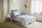 Pack Housse De Couette - 100% Coton - Louise Bleu